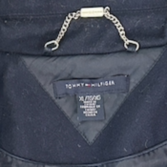 Tommy Hilfiger Navy Wool Duffel Coat - Picture 8 of 8